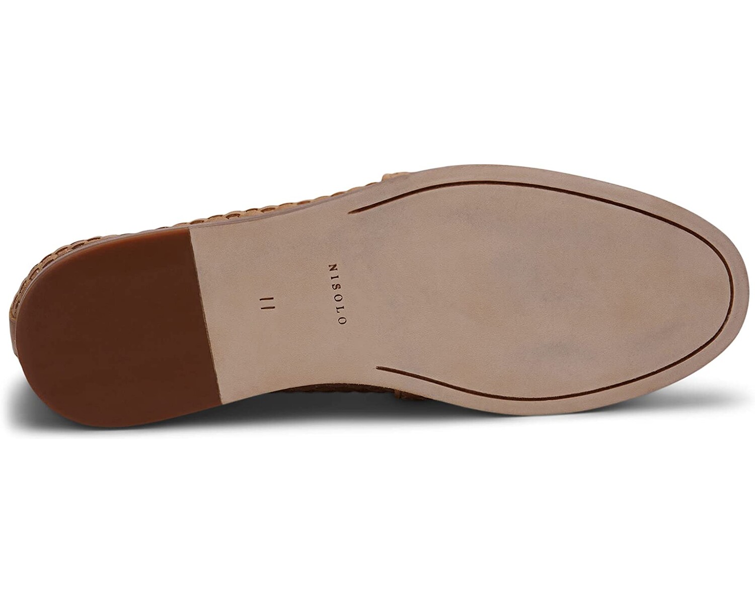 

Лоферы Alejandro Woven Slip-On Nisolo, плетеный миндаль