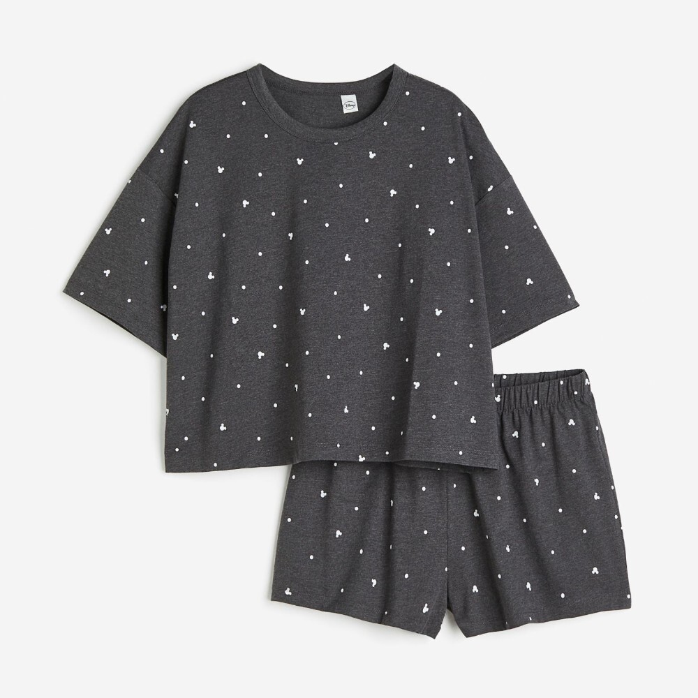 

Пижама H&M Printed Mickey Mouse, темно-серый
