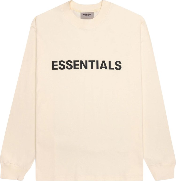 Лонгслив Fear of God Essentials Long-Sleeve Tee 'Buttercream', кремовый - фото