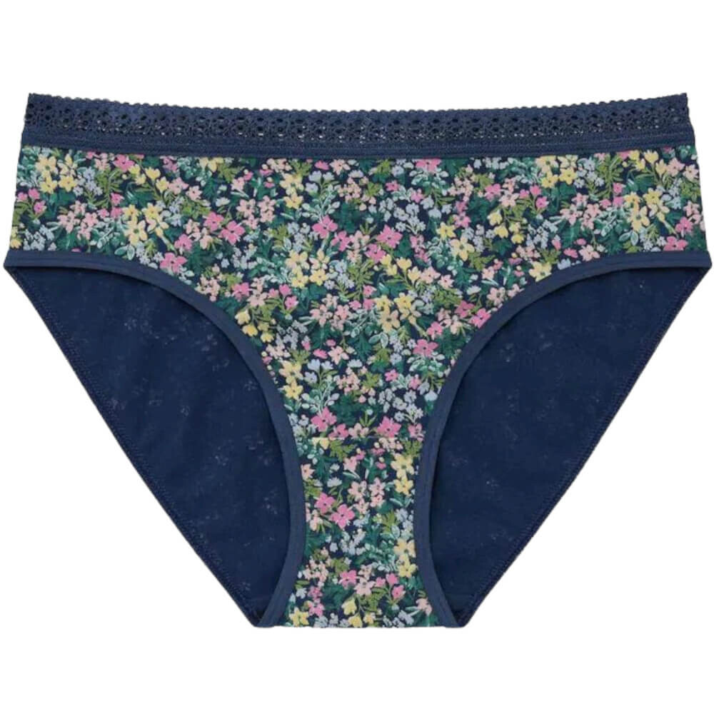 

Трусы Uniqlo Floral Mid Rise, темно-синий