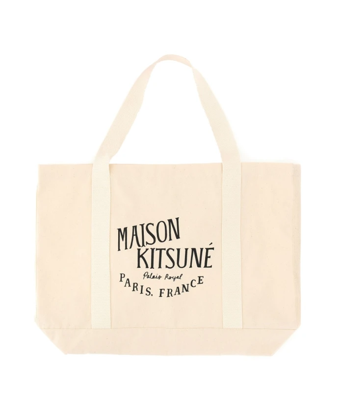 

Королевская сумка тоут из хлопка Maison Kitsuné, розовый