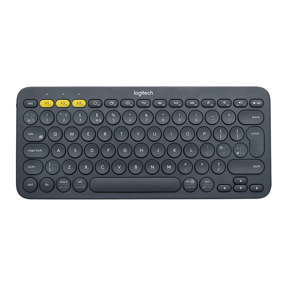 Клавиатура беспроводная Logitech K380, английская раскладка, тёмно-серый клавиатура беспроводная logitech k380 off white