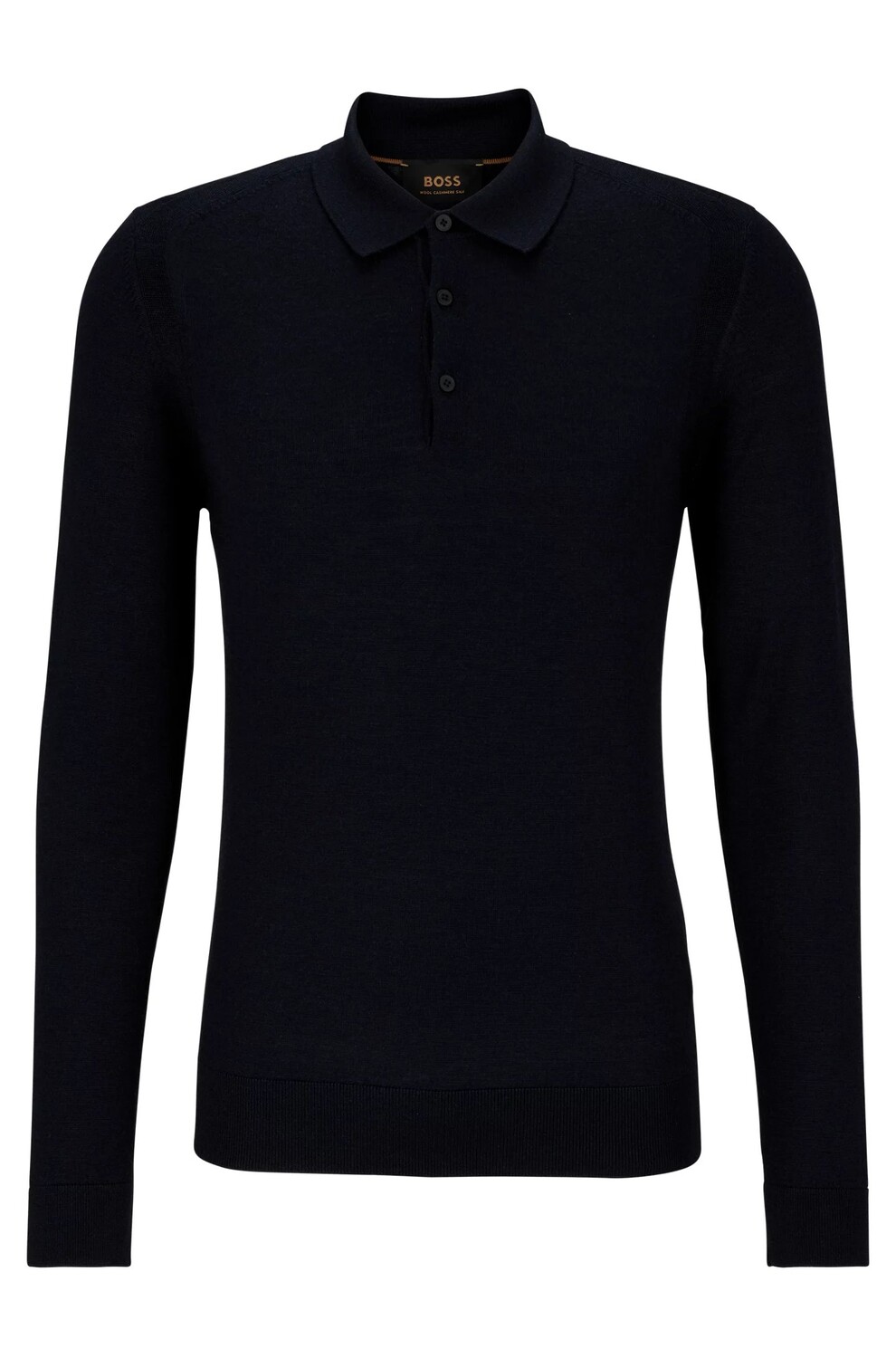 

Свитер Polo-collar In Wool, silk and cashmere, тёмно-синий