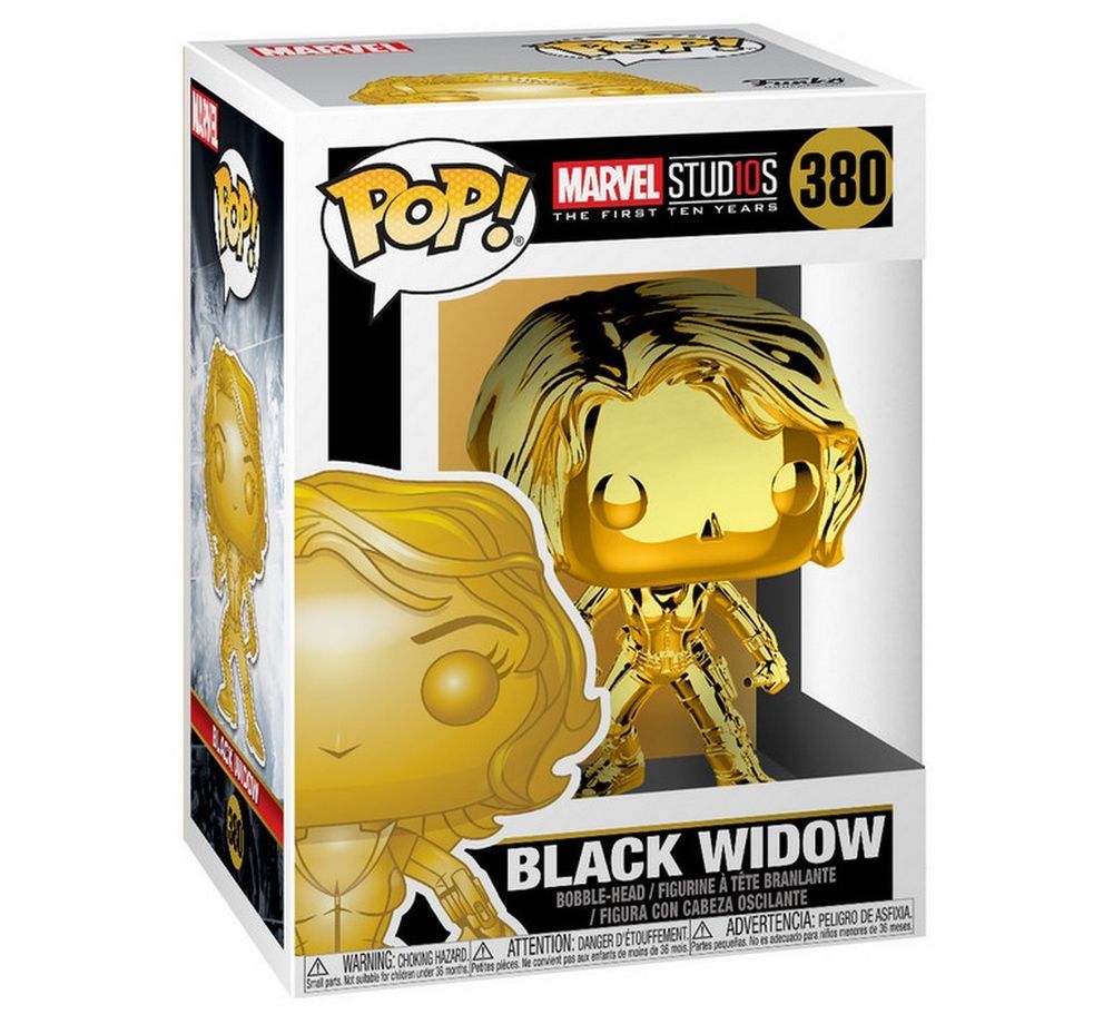 Фигурка Funko Pop Marvel: Marvel Studios 10 - Black Widow (Gold Chrome) Collectible