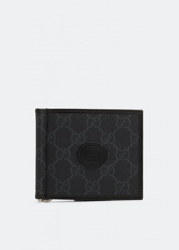 Кошелек GUCCI Interlocking G card wallet, черный