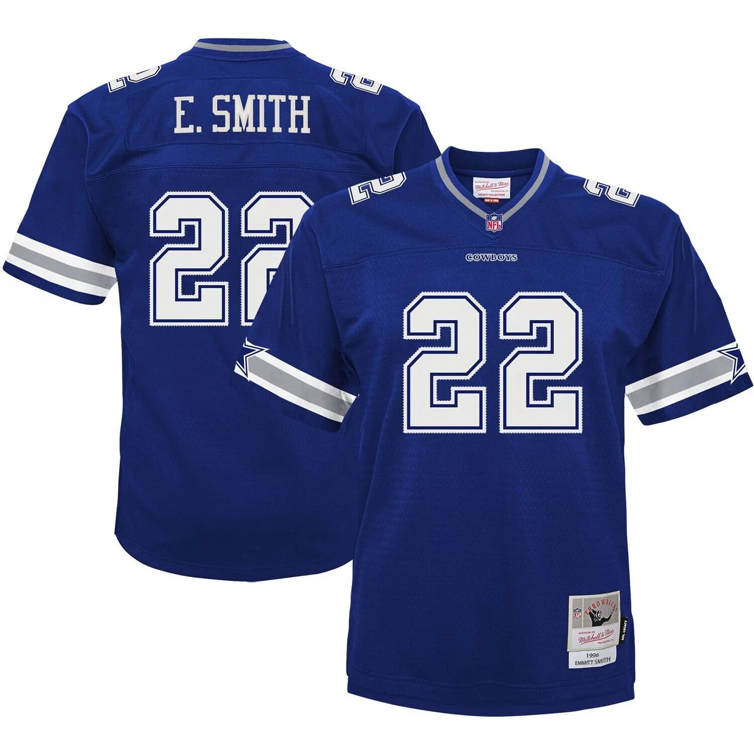 

Джерси для малышей Mitchell & Ness Emmitt Smith Navy Dallas Cowboys 1996, вышедшее на пенсию Legacy Unbranded