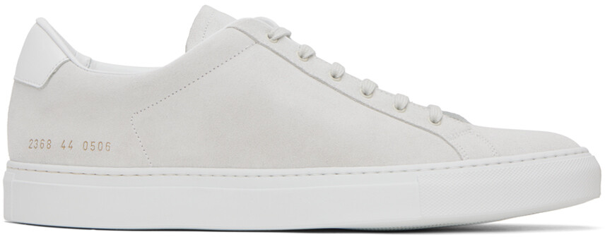 

Серые низкие кеды в стиле ретро Common Projects