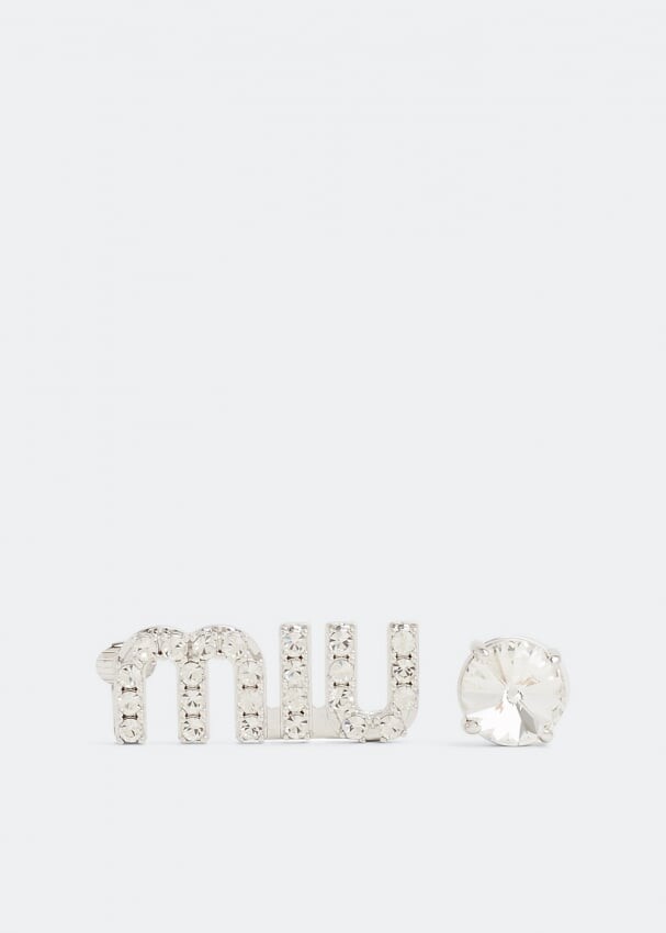 

Серьги MIU MIU Logo earring, серебряный