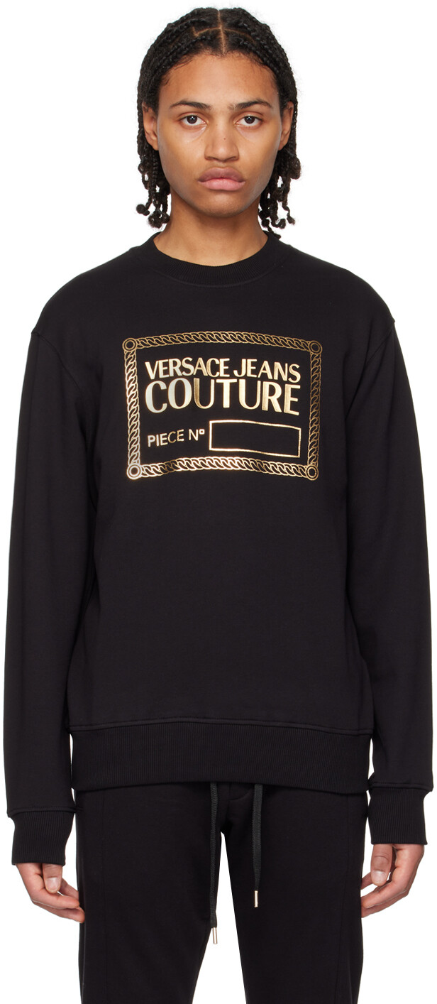 

Черная толстовка с цифрами Versace Jeans Couture, Черный