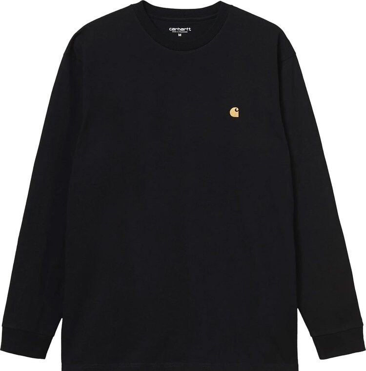 

Футболка Carhartt WIP Long-Sleeve Chase T-Shirt 'Black/Gold', разноцветный