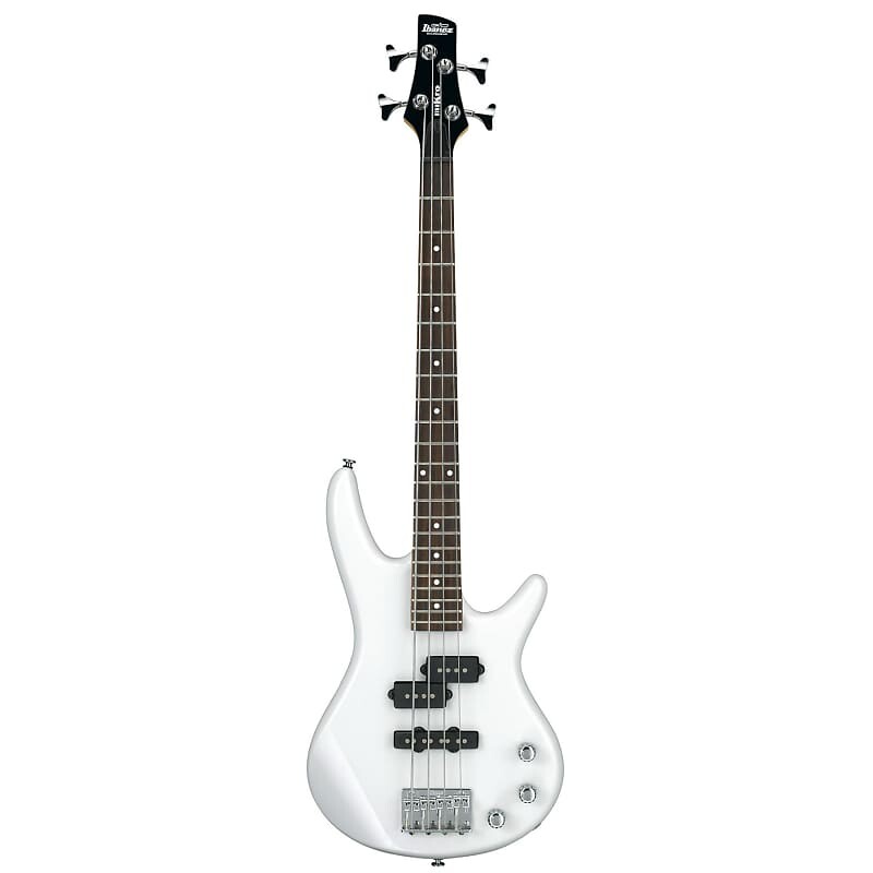 

4-струнная электрическая бас-гитара Ibanez GSRM20PW Mikro, жемчужно-белый