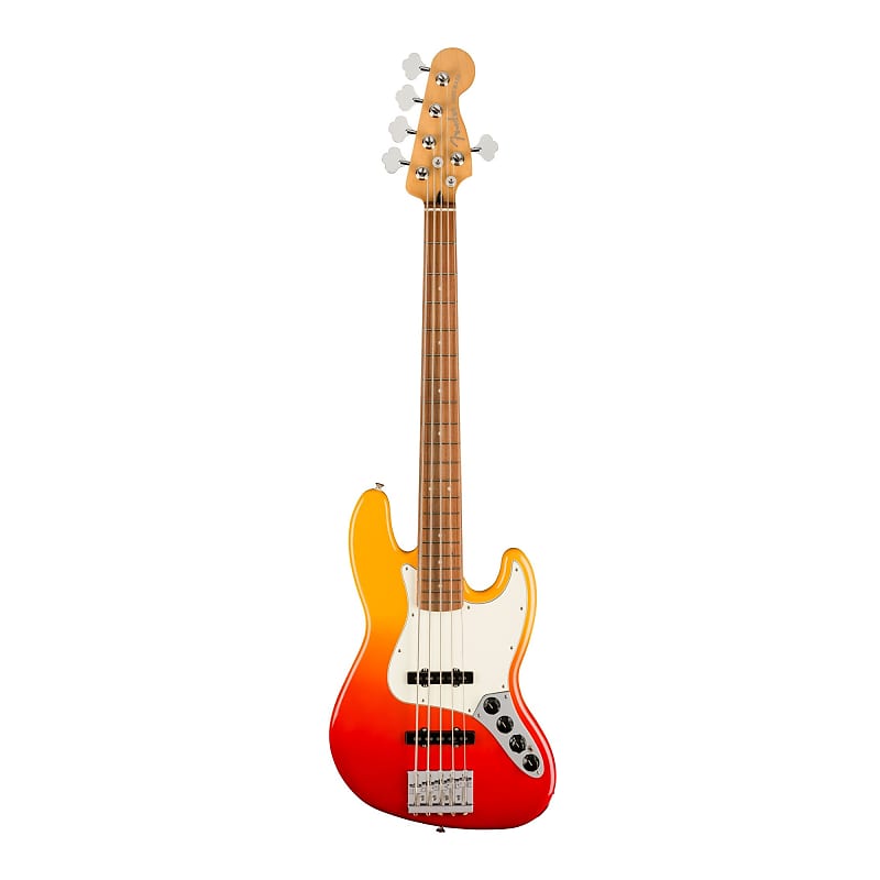 5-струнная электрогитара Fender Player Plus Jazz Bass V (накладка на гриф Pau Ferro, Tequila Sunrise) Fender Player Plus Jazz Bass V Guitar (Pau Ferro Fingerboard, Tequila Sunrise)