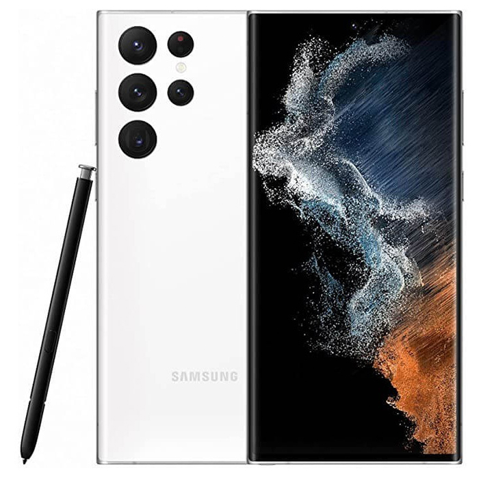 Смартфон Samsung Galaxy S22 Ultra 12/256GB, белый чехол gkk для samsung galaxy note 20 s20 s21 plus ultra fe противоударный защитный жесткий матовый чехол для samsung s22 plus ultra