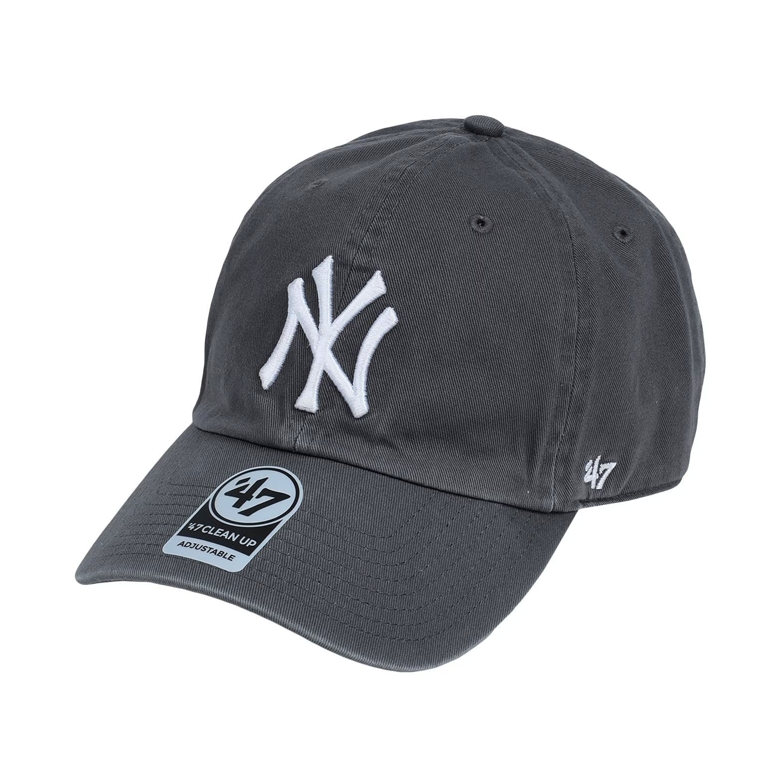 Бейсболка '47 Brand Cappellino Clean Up New York Yankees, серый кепка с вышивкой для мужчин и женщин модная бейсболка с солнцезащитным козырьком и надписью в ретро стиле индивидуальная женская