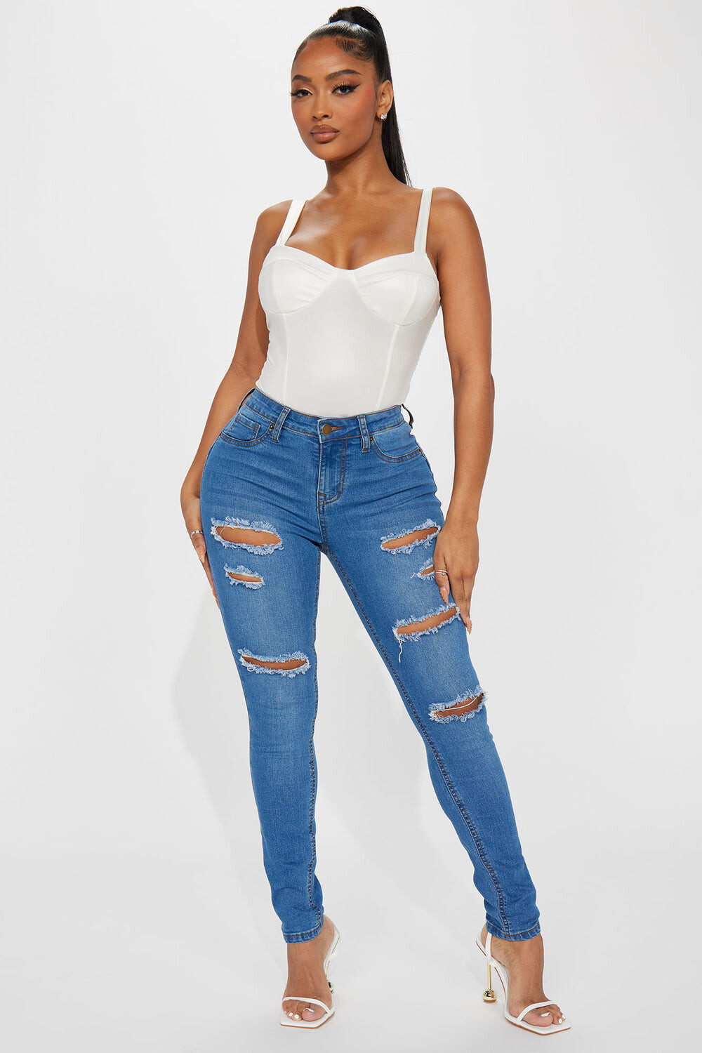 

Джинсы скинни Fashion Nova YJDM15MRBLDOPTION6, синий
