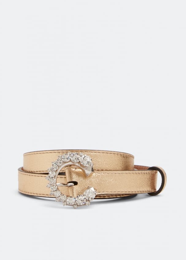 

Ремень JIMMY CHOO Mini Madeline belt, золотой