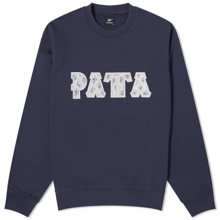 Свитшот Patta Homesick Boxy Crew, темно-синий толстовка some like it hot boxy hooded patta черный