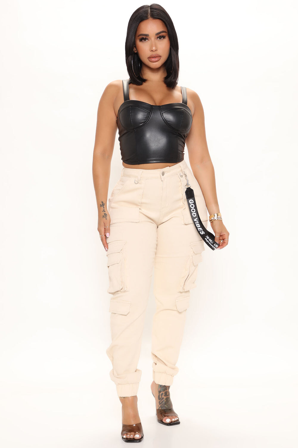 

Джоггеры Fashion Nova RJJ3440, слоновая кость, Бежевый