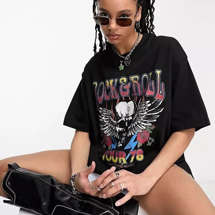 

Футболка Asos Design Oversized Heavyweight With Side Splits, черный