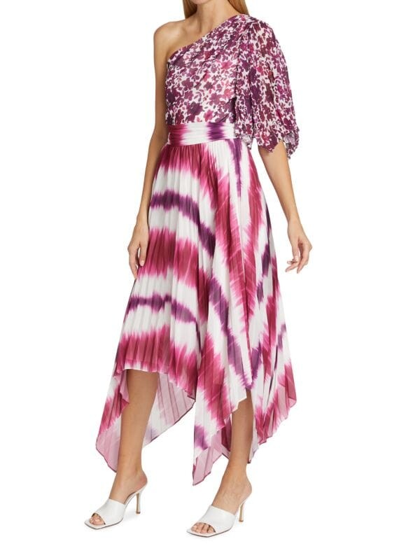

Платье saanvi на одно плечо AMUR Purple multi