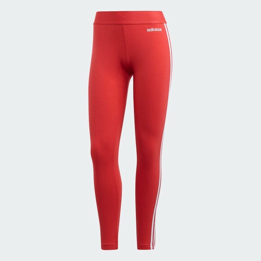 

Леггинсы Adidas Sportswear Essentials 3-stripes, красный/белый