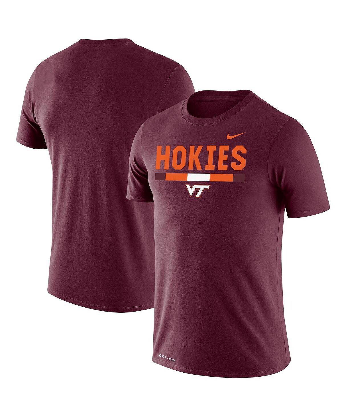 

Мужская футболка maroon virginia tech hokies team dna legend performance Nike