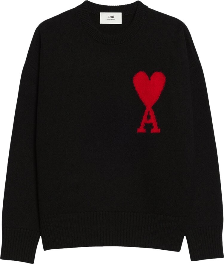 

Свитер Ami ADC Crewneck Sweater 'Black/Red', черный