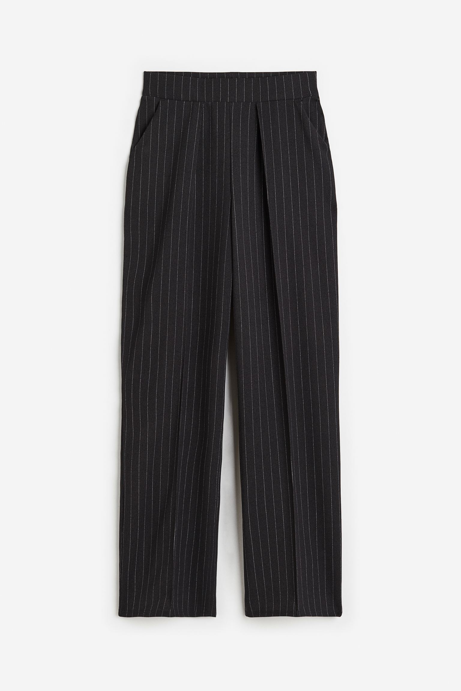 Брюки H&M High-waist Dress, темно-серый широкие креповые брюки sayakat со складками спереди ted baker цвет coral