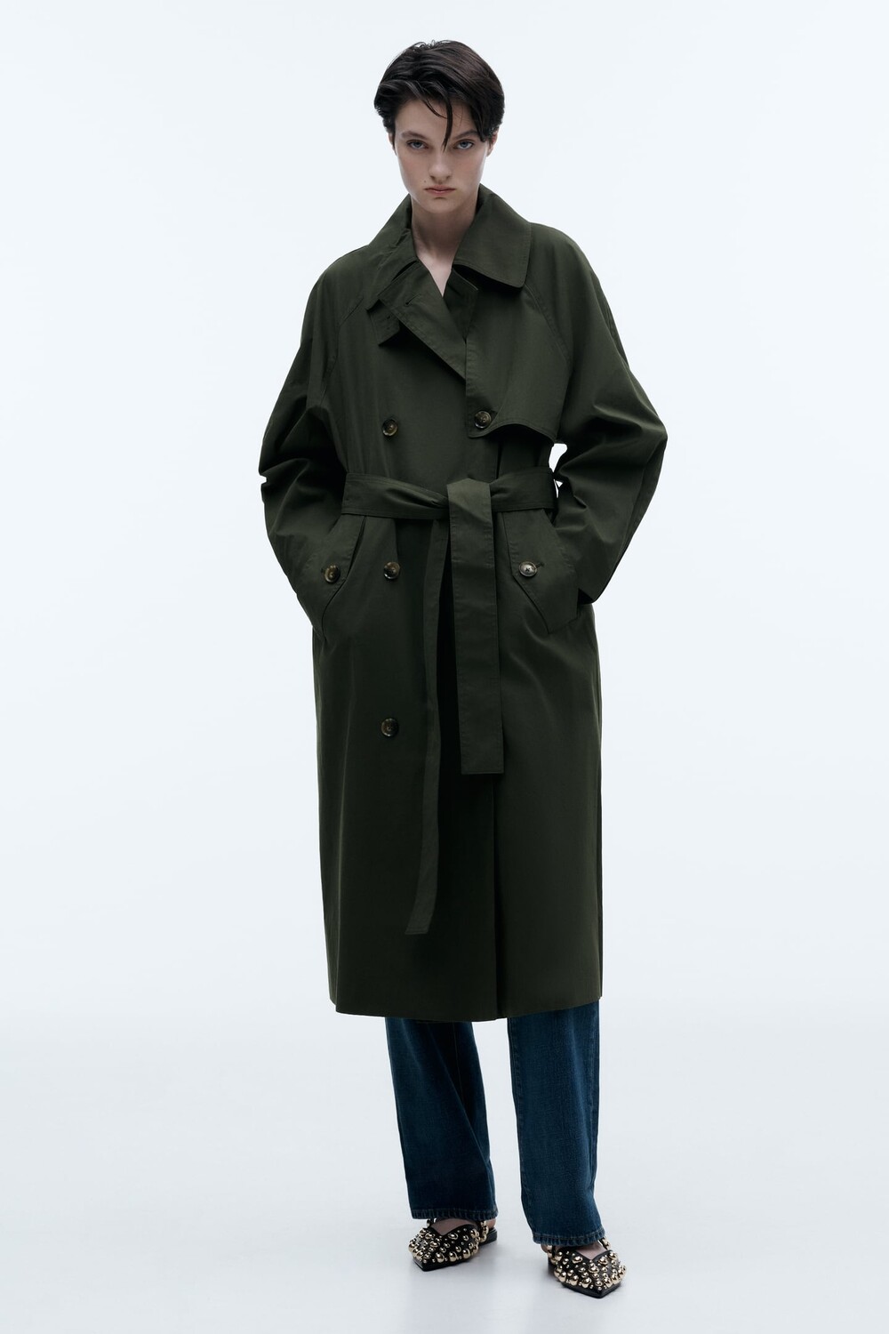 

Декоративные мюли балетки ZARA, черный