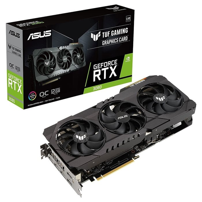 Видеокарта Asus Tuf GeForce RTX 3080 LHR 12GB - фото