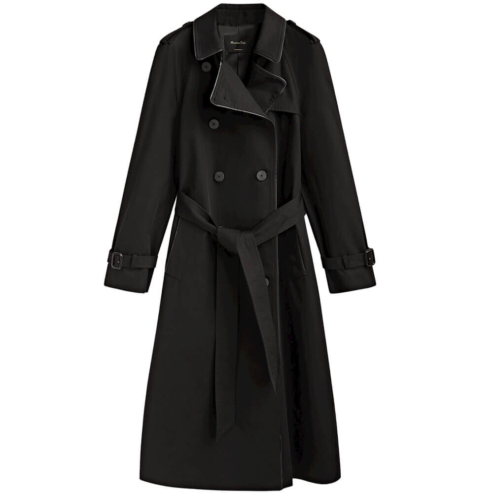 

Тренч Massimo Dutti, черный