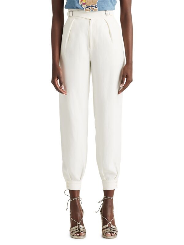 

Брюки Viola Ralph Lauren Collection из смеси льна, белый