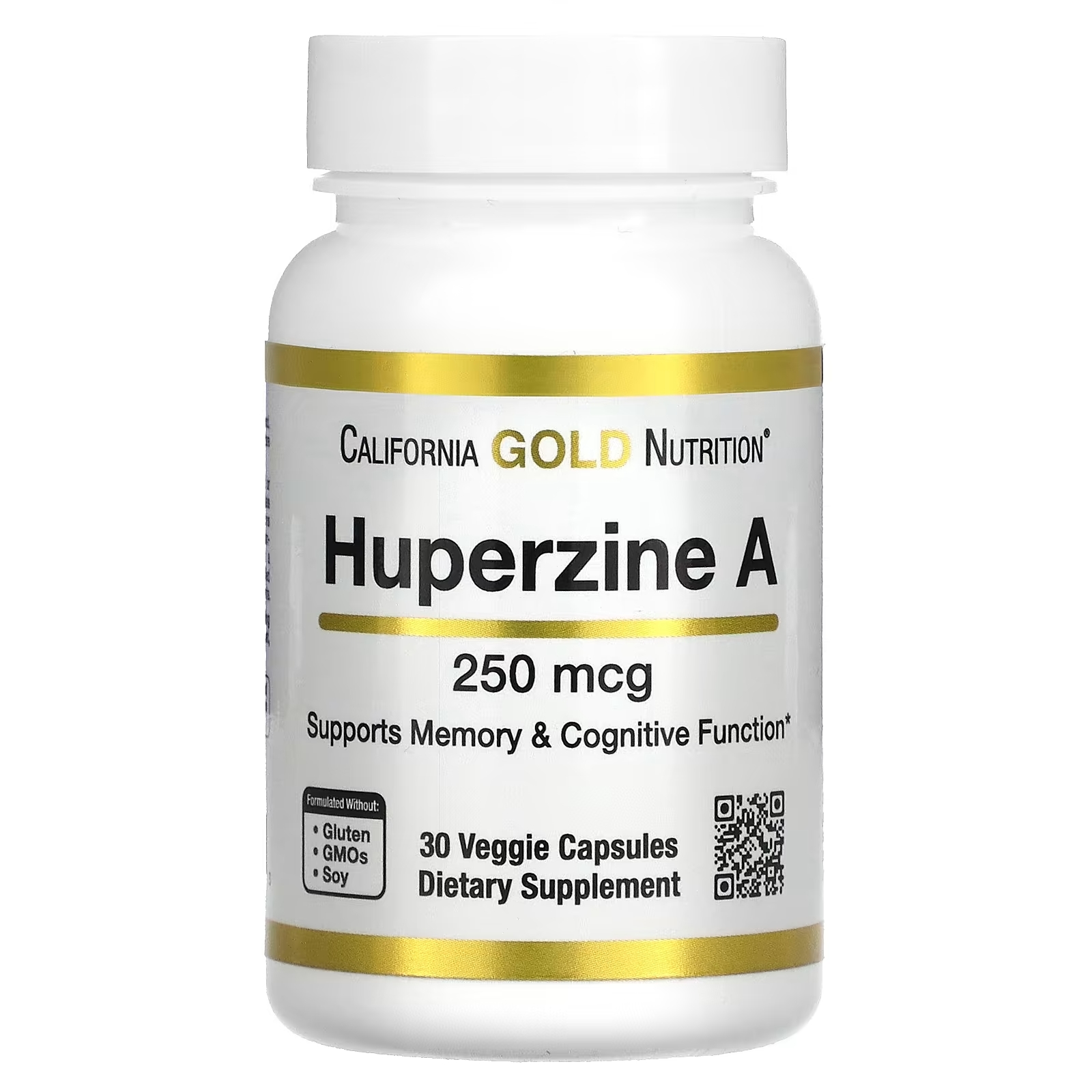 Гуперзин А California Gold Nutrition, 30 капсул гуперзин а california gold nutrition 90 растительных капсул