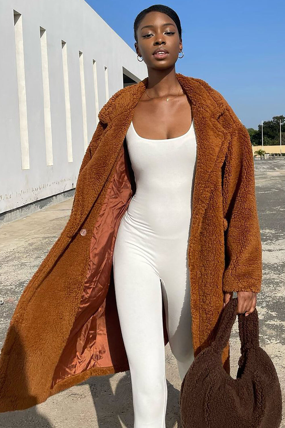 

Пальто Fashion Nova JK8019, коричневый