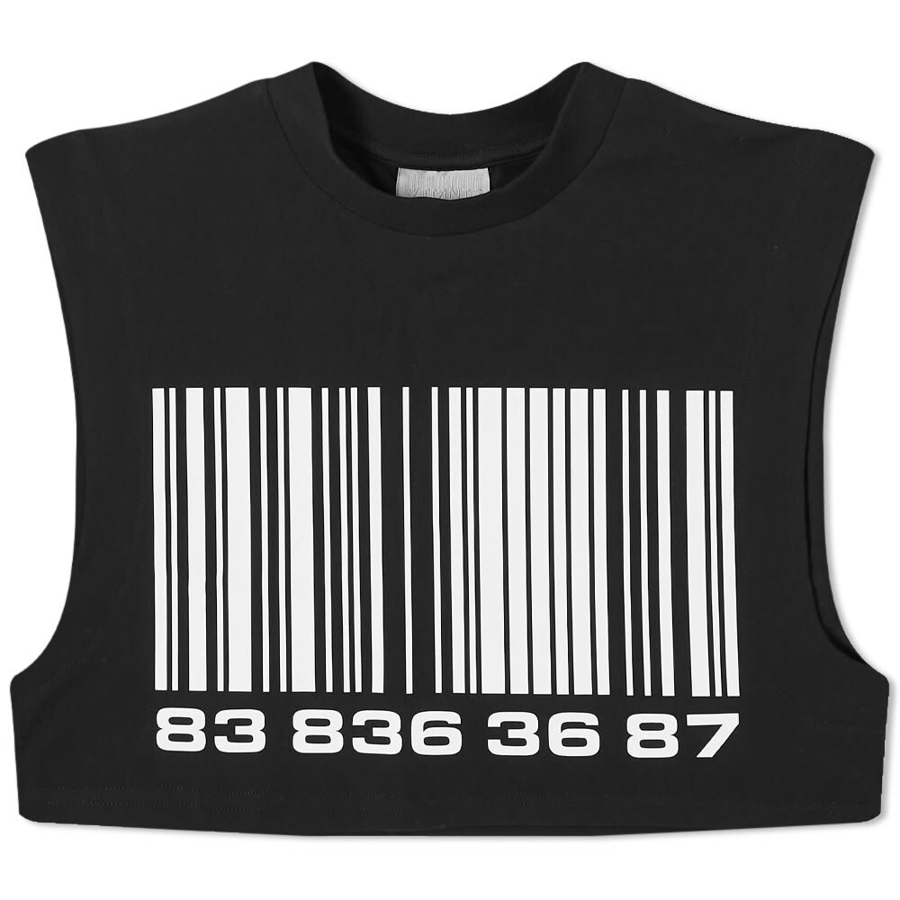 

Футболка VTMNTS Big Barcode Sleeveless Cropped Tee
