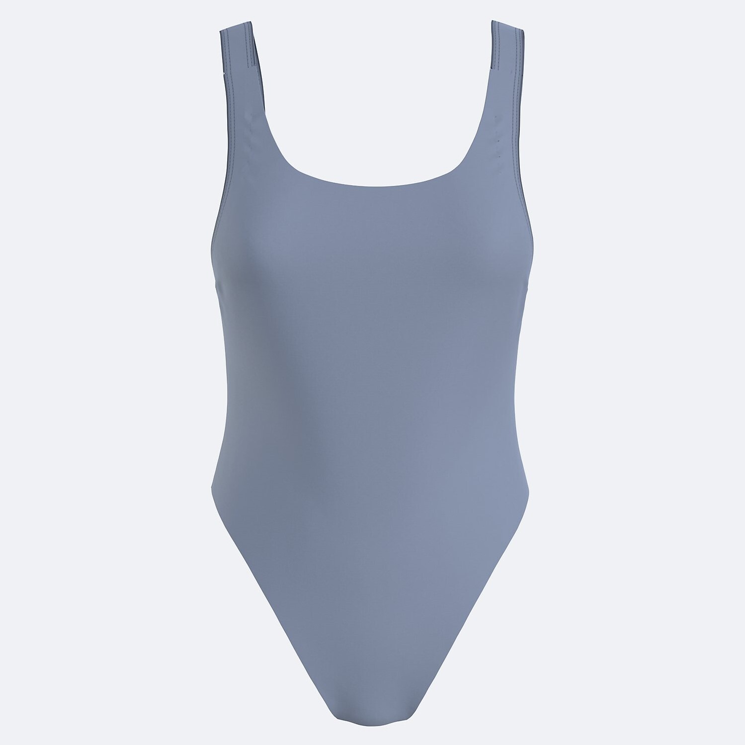 

Купальник Calvin Klein Plus Size Core Tonal Scoopneck, серо-голубой, Синий