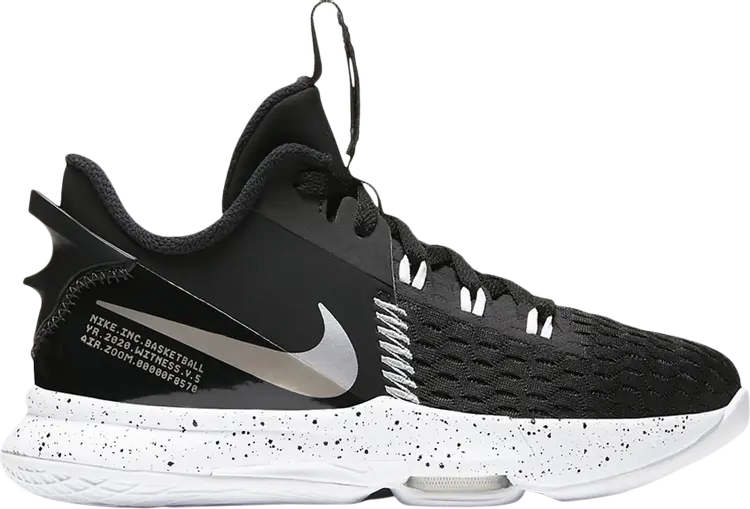 

Кроссовки Nike LeBron Witness 5 GS 'Black Metallic Silver', черный