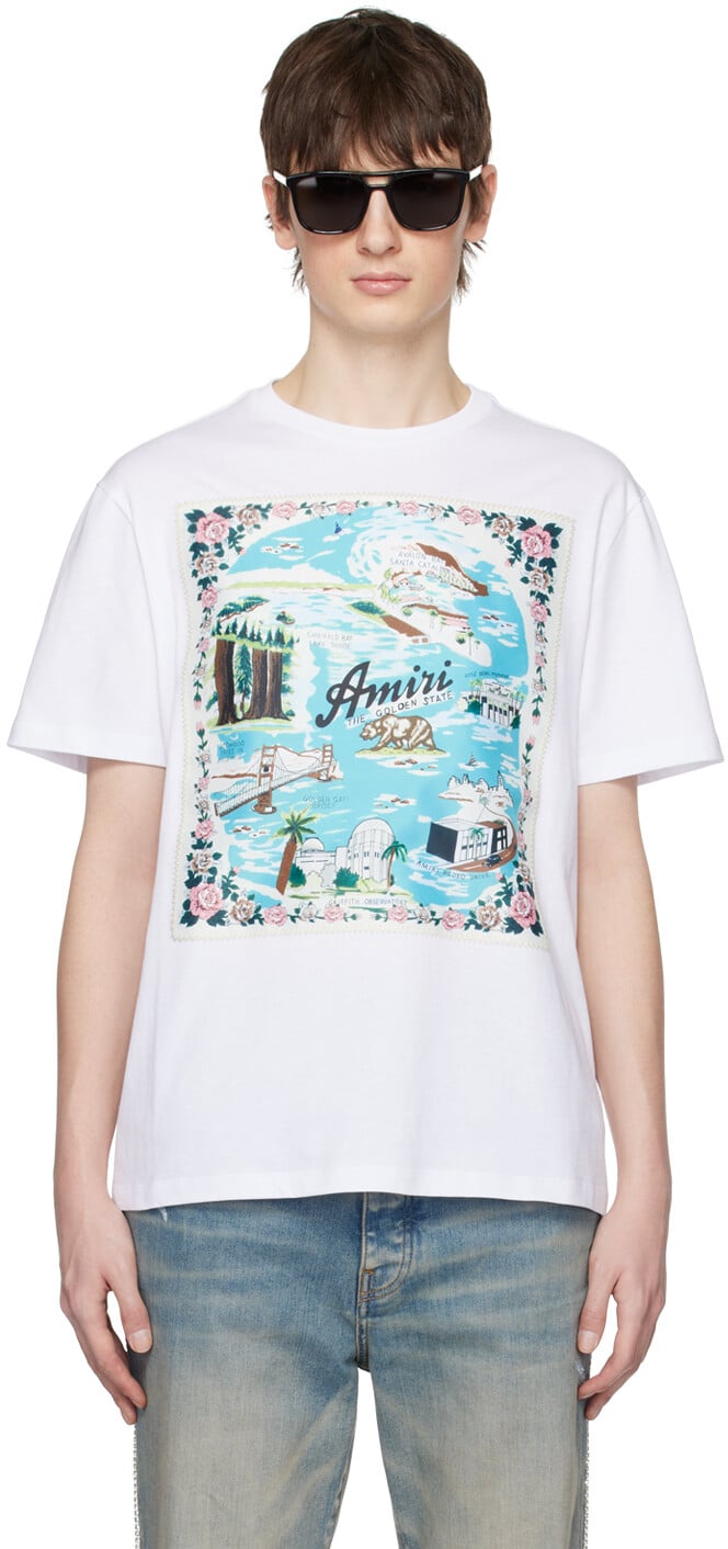 

Белая футболка «Калифорния» AMIRI