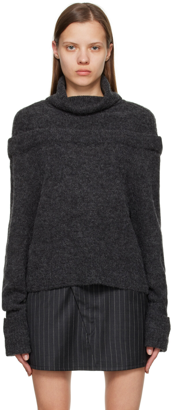 

Серая водолазка с открытыми плечами Verbier The Garment