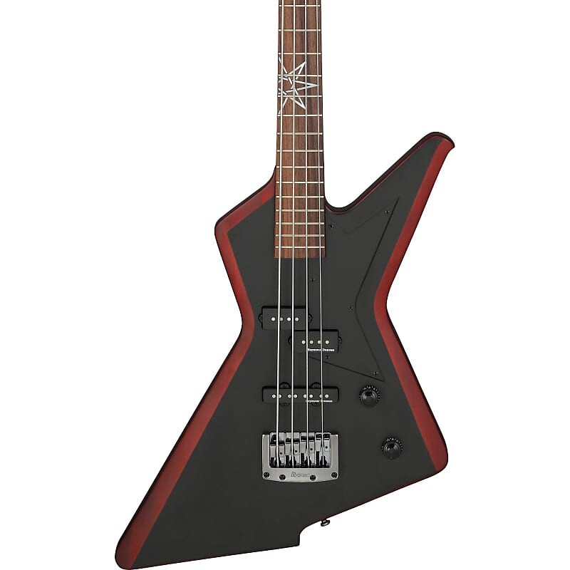 

Ibanez MDB5OXB Mike D'Antonio 4-String Electric Bass - Oxblood Weathered Black