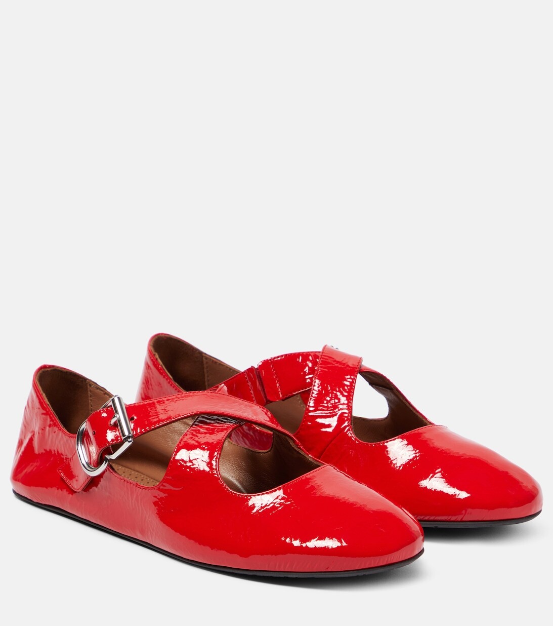 

Лакированные балетки Alaïa, красный