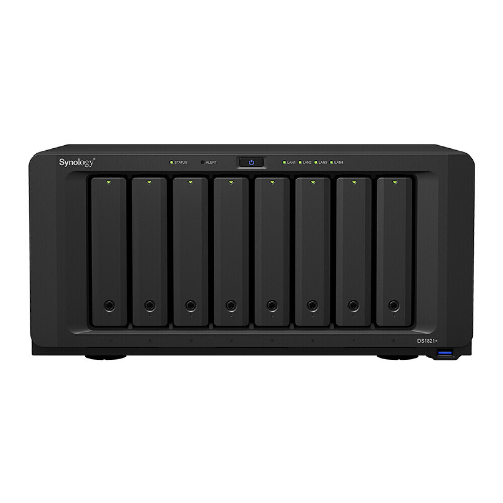 

Сетевое хранилище Synology DS1821+ с восемью отсеками Toshiba 6T