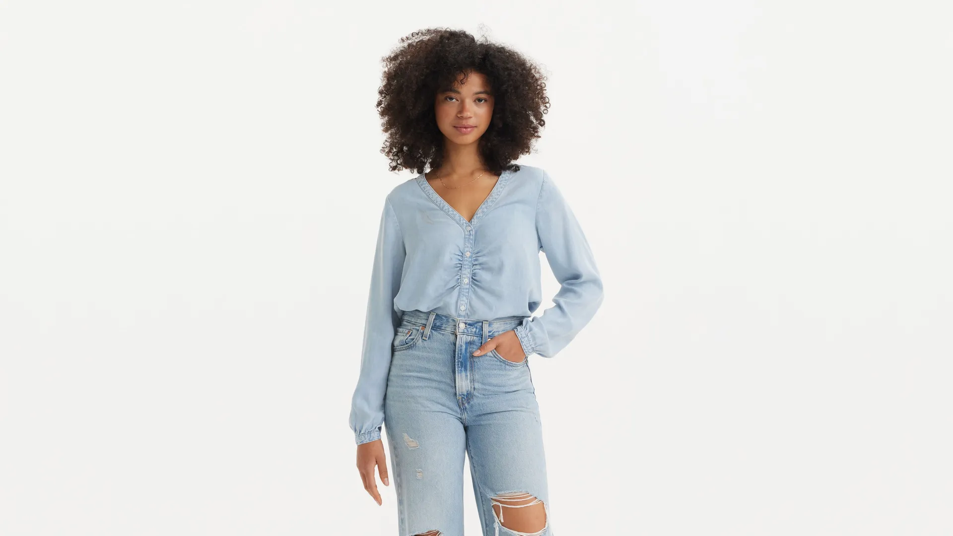 

Блузка Zenda с длинными рукавами Levi's, цвет Take The Cake - Light Wash