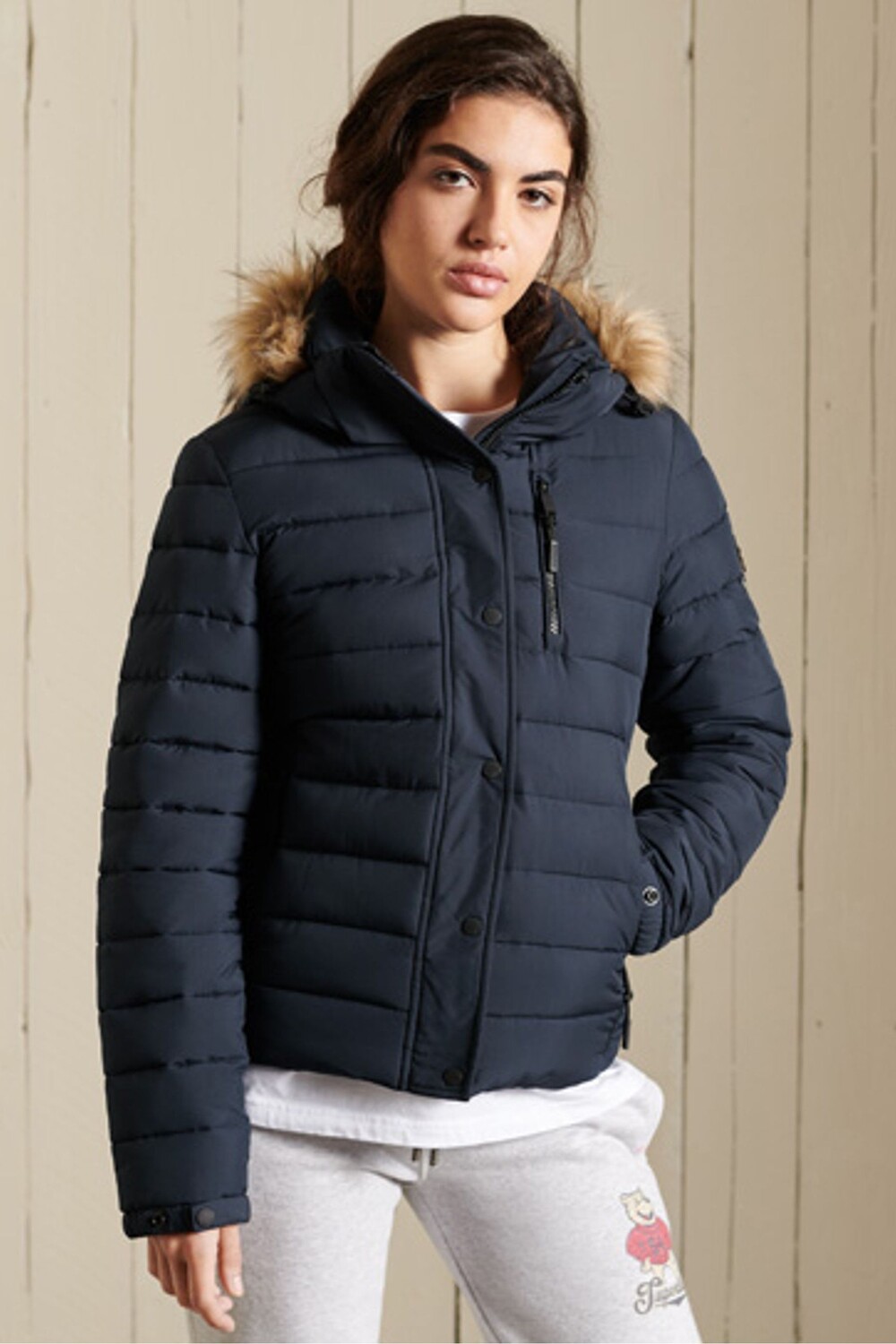 

Классическая куртка Fuji из искусственного меха Superdry, синий