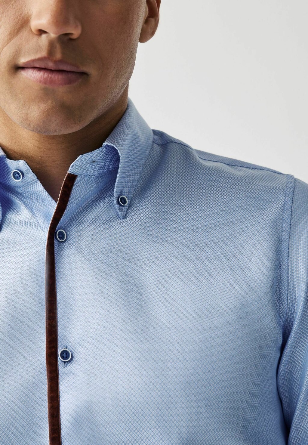 

Рубашка TRIMMED FIT SINGLE CUFF REGULAR FIT Next, синий