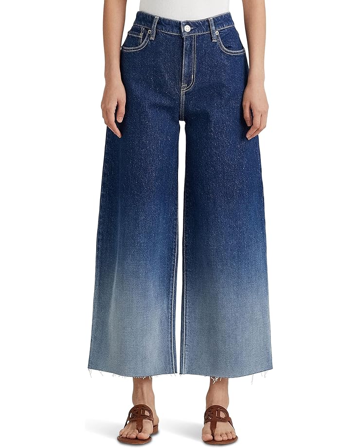 Джинсы LAUREN Ralph Lauren Ombré High-Rise Wide Leg Cropped in Ombre Canyon Wash, цвет Ombre Canyon Wash