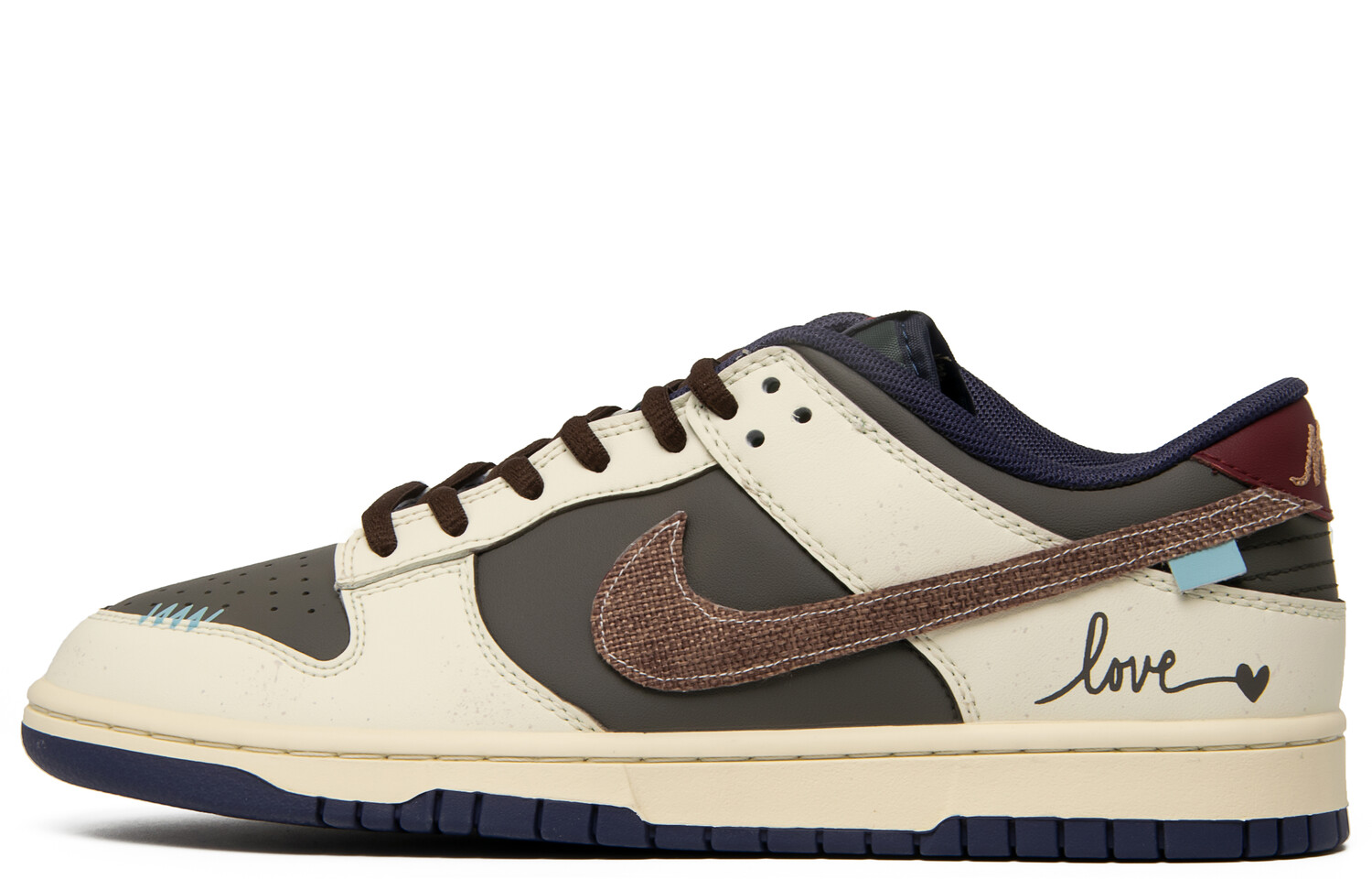 

Кроссовки Nike Dunk Skateboarding Shoes Men Low-top Black/Brown, черный/коричневый