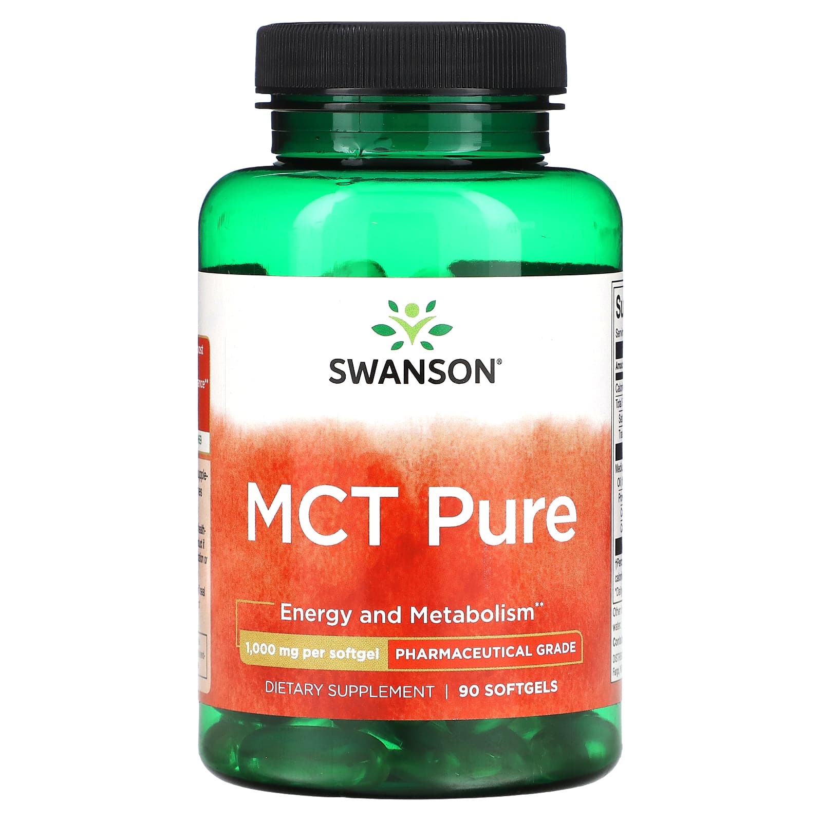 

MCT Pure, 1000 мг, 90 мягких таблеток, Swanson