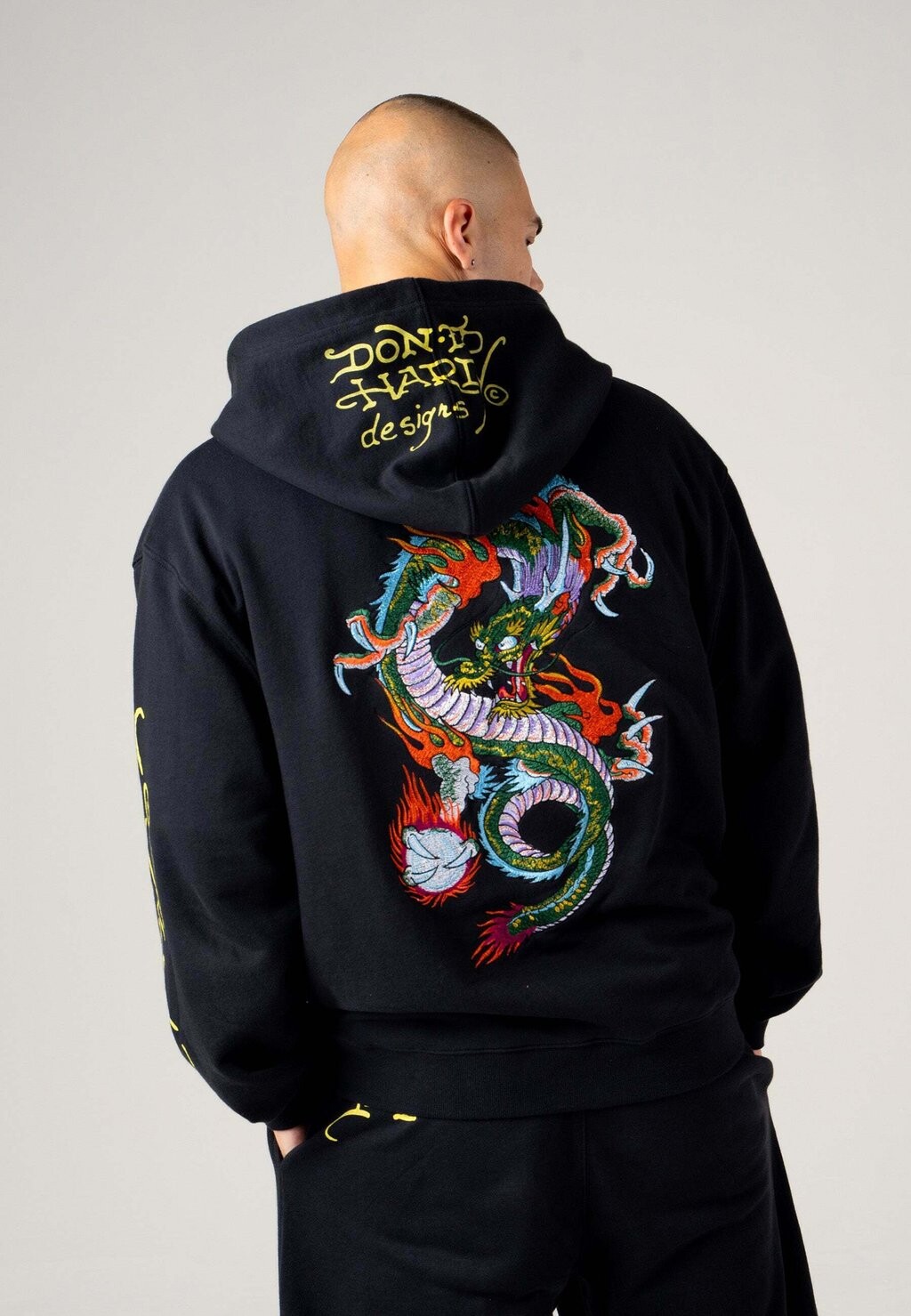 

Толстовка на молнии Ed Hardy, черная, Черный