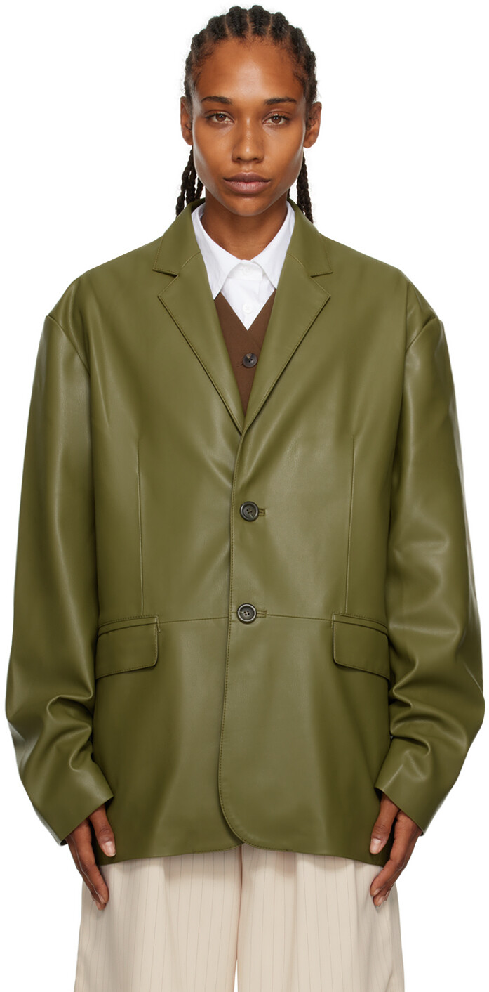 

Зеленый пиджак из искусственной кожи Olympia The Frankie Shop
